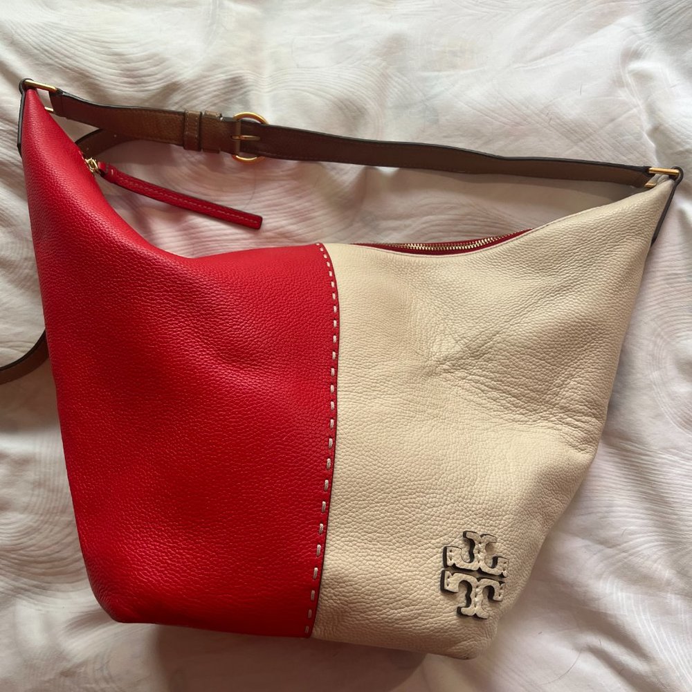Tory Burch Mcgraw Color-Block Large Hobo Bag - image 2
